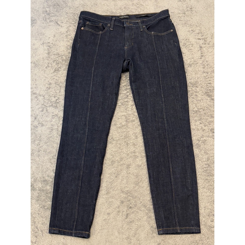 Banana Republic Jeans Womens 30 Blue Stretch Premium Denim Dark Wash Skinny Seam
